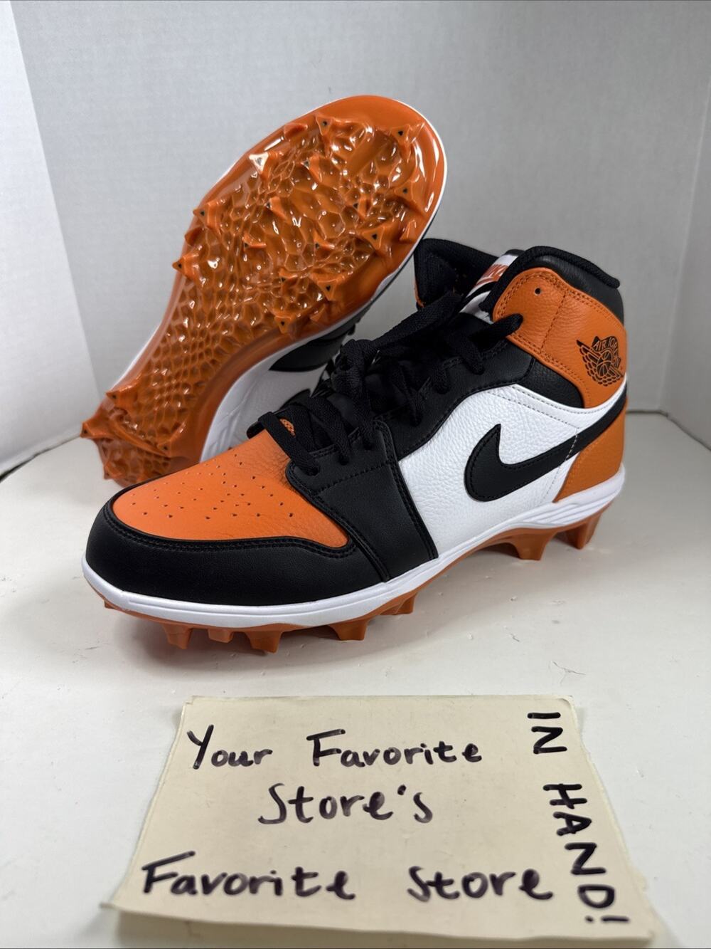 Jordan 1 Mid TD Shattered Backboard Football Cleats FJ6805-801 Men's Size 11 NEW